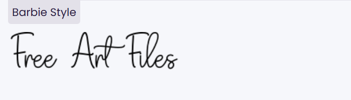 Barbie Style Font - Elegant handwritten script for branding and invitations