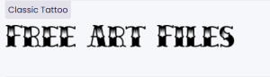 Classic Tattoo Font - Traditional vintage typeface with bold tattoo-inspired letters