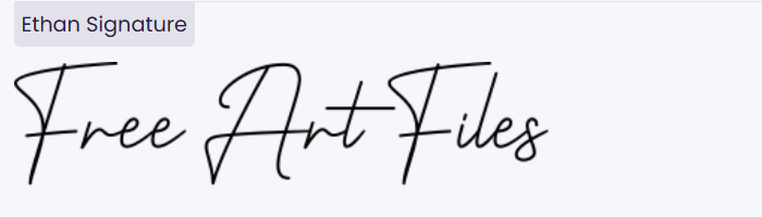 Ethan Signature Font free download - elegant signature font with swashes and ligatures