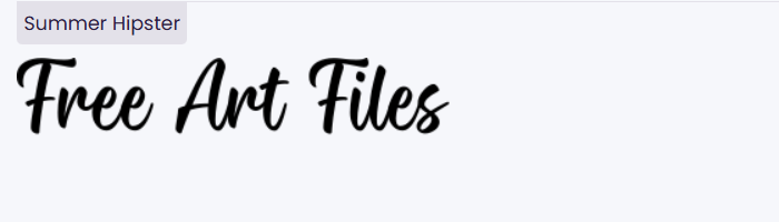 Summer Hipster Font free download - playful handwritten typeface for fun designs