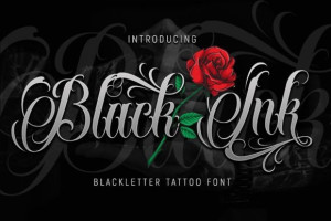 Black Ink Font – Modern Blackletter Style 2 46047790 - Free Art Files