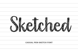 Sketched Font – Casual Pen-Sketch Style 2 2069734217 - Free Art Files