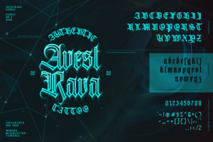 Avestrava Tattoo Font - Gothic Style 5 191179459 - Free Art Files