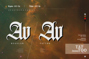 Avestrava Tattoo Font - Gothic Style 8 3822315372 - Free Art Files