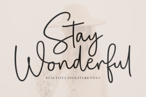 Stay Wonderful: Thin Script Font 2 169280876 - Free Art Files